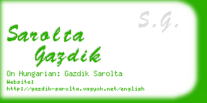 sarolta gazdik business card